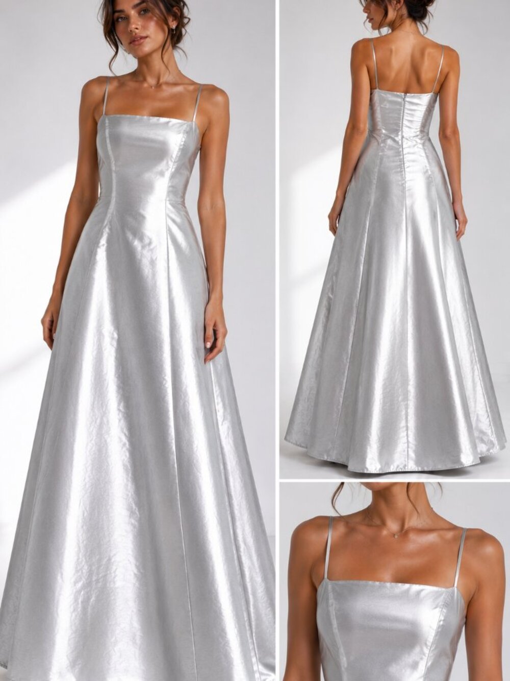 NEW Vintage XOXO 90s Y2K Sleeveless Satin Prom Maxi Dress Size 9